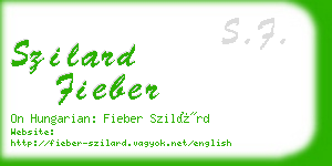 szilard fieber business card